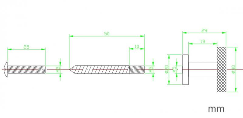 Cass&oslash;e Crystal Cut knopgreb eller krog - Mat sort