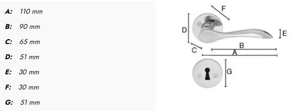 Beslagsboden indendørs dørgreb inkl nøgleskilt - Børstet messing Beslagsboden indendørs dørgreb inkl nøgleskilt - Børstet messing