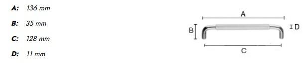 Beslagsboden BB6501 m&oslash;belgreb m/crystal cut - Sort