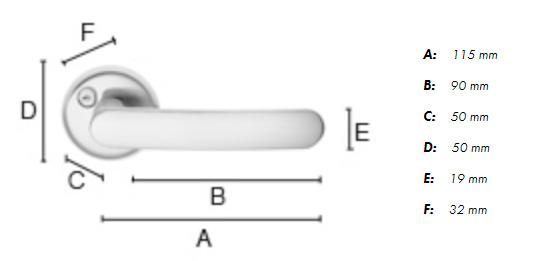 Beslagsboden Basic indend&oslash;rs d&oslash;rgreb B727 - Mat sort - S&aelig;t &aacute; 4 stk