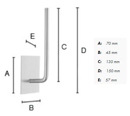Beslagsboden selvkl&aelig;bende reservepapirholder - Krom