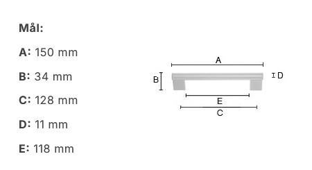 Beslagsboden B6511 m&oslash;belgreb m/crystal cut detaljer - Krom
