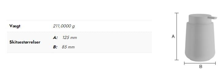 Beslagsboden s&aelig;bedispenser t/bord - Mat hvid