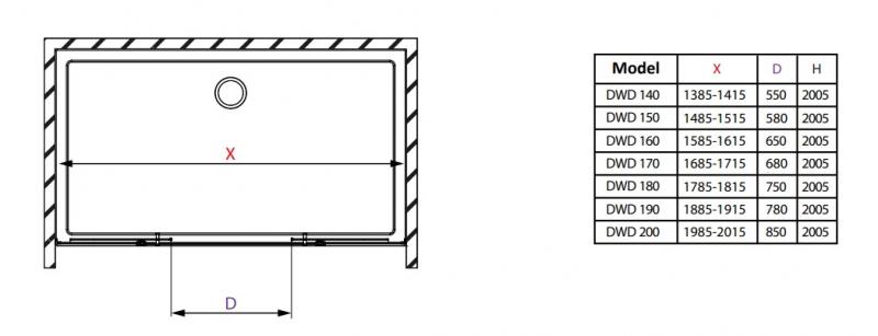 Str&oslash;mberg Slide 32 skyded&oslash;r nichel&oslash;sning 1400mm - Messing