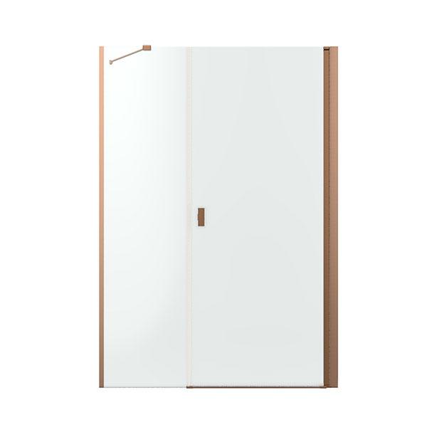 Strømberg Noma 45 svingdør m/sidepanel 1000mm - Højre - Børstet kobber Strømberg Noma 45 svingdør m/sidepanel 1000mm - Højre - Børstet kobber