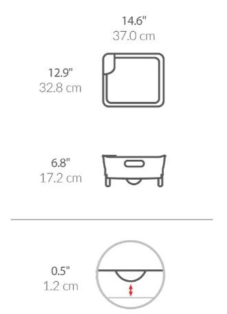 Simplehuman kompakt opvaskestativ i plast - Grå Simplehuman kompakt opvaskestativ i plast - Grå