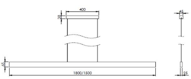 Cassøe Linea lineær pendellampe 180 cm - Mat sort Cassøe Linea lineær pendellampe 180 cm - Mat sort