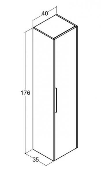 Dansani Mido+ Classic h&oslash;jskab m/1 l&aring;ge - Mat sand