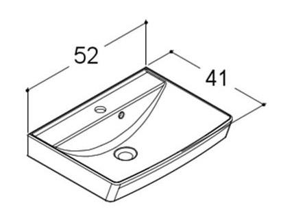 Dansani Mido+ 50 m&oslash;bels&aelig;t m/Cappella blank vask - Varm eg