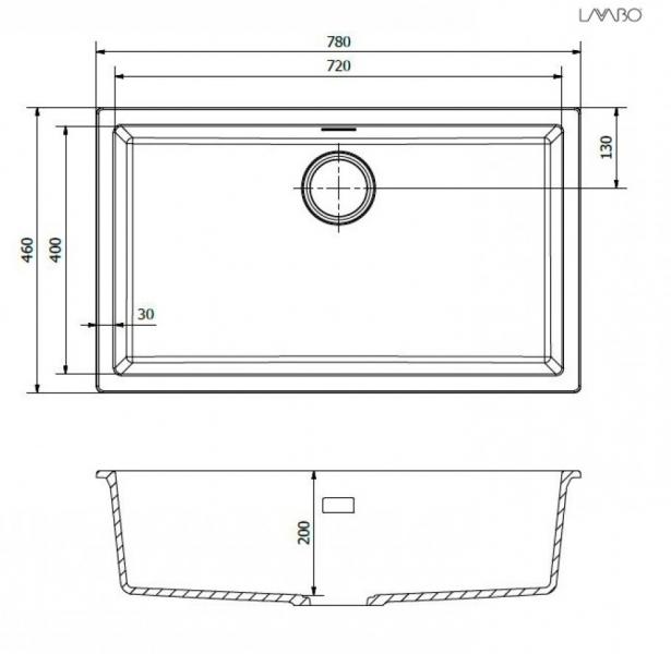 Restsalg - Lavabo Amsterdam 72 kompositkøkkenvask - Antracit/kobber Restsalg - Lavabo Amsterdam 72 kompositkøkkenvask - Antracit/kobber