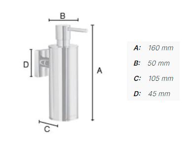 Smedbo House s&aelig;bedispenser til v&aelig;g - Krom