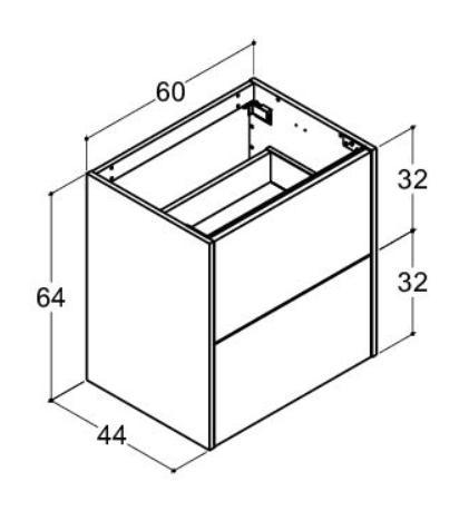 Dansani Luna Classic 60 underskab m/skuffer - Valgfri farve Dansani Luna Classic 60 underskab m/skuffer - Valgfri farve