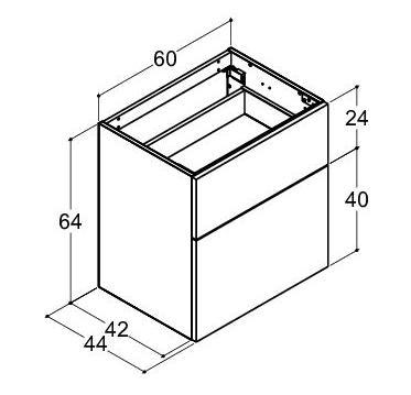 Dansani Luna Urban 60 sideskab m/skuffer - Varm eg Dansani Luna Urban 60 sideskab m/skuffer - Varm eg