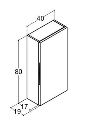 Dansani Luna Urban 40 overskab m/låge og integreret greb - Venstrehængslet - Valgfri farve Dansani Luna Urban 40 overskab m/låge og integreret greb - Venstrehængslet - Valgfri farve