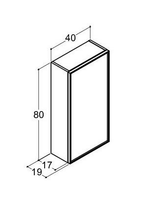 Dansani Luna Urban overskab - Venstrehængslet - Varm eg/Sort ramme Dansani Luna Urban overskab - Venstrehængslet - Varm eg/Sort ramme