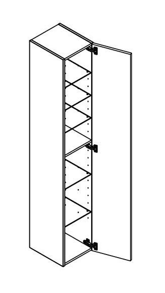 Dansani Luna Urban højskab 30 - Højrehængslet - Grå mat Dansani Luna Urban højskab 30 - Højrehængslet - Grå mat