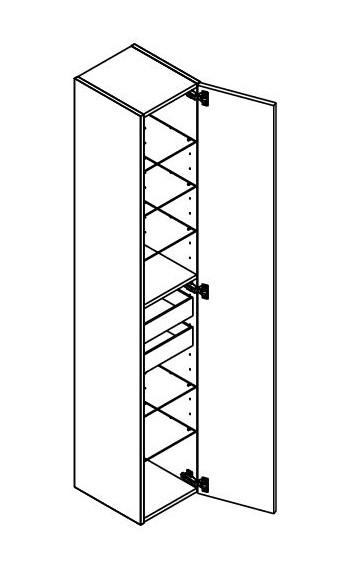 Dansani Luna Urban h&oslash;jskab 30 - Venstreh&aelig;ngslet - Hvid mat