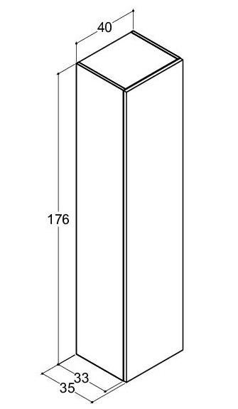 Dansani Luna Urban højskab 40 - Venstrehængslet - Hvid mat Dansani Luna Urban højskab 40 - Venstrehængslet - Hvid mat