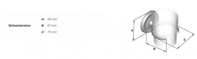 Smedbo Villa tandkrus m/v&aelig;gholder - Poleret messing