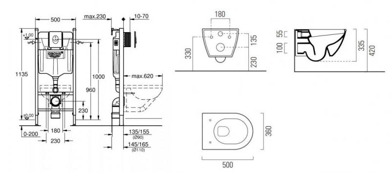 GSI Pura Tortora 50 toiletpakke inkl. sæde m. softclose, cisterne og mat sort betjening GSI Pura Tortora 50 toiletpakke inkl. sæde m. softclose, cisterne og mat sort betjening