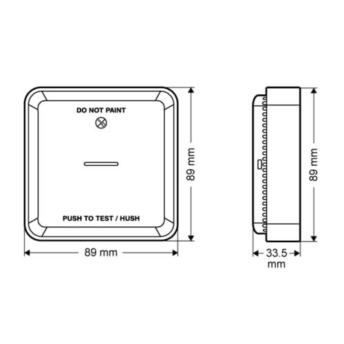 Wiser r&oslash;gsensor med batteri, hvid