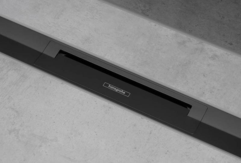 Hansgrohe RainDrain Flex kappes&aelig;t frit i gulv - 100 cm - Mat sort