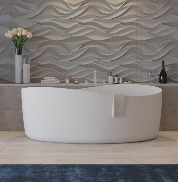 Ideavit Solidharmony fritst&aring;ende badekar 1750 x 1000 mm - Mat hvid