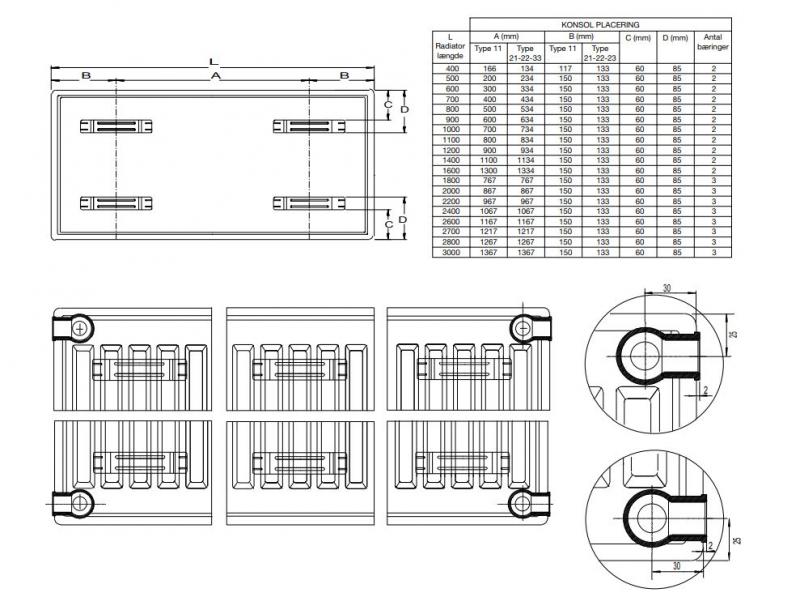 Thermrad Compact radiator 22-300-1200 mm - 12 kvm Thermrad Compact radiator 22-300-1200 mm - 12 kvm
