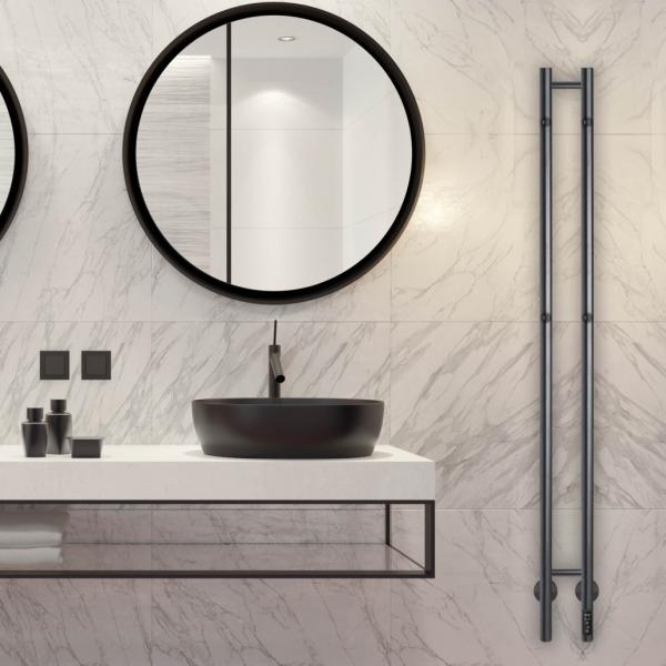 Kriss Twin elektrisk h&aring;ndkl&aelig;det&oslash;rrer 13x148 cm - Mat sort