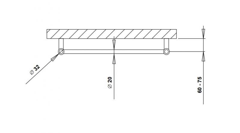 Str&oslash;mberg Sorano h&aring;ndkl&aelig;det&oslash;rrer - 50x58 cm - Krom