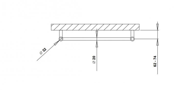 Str&oslash;mberg Linus H&aring;ndkl&aelig;det&oslash;rrer 90,5x48 cm - Krom