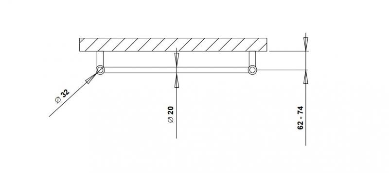 Str&oslash;mberg Linus H&aring;ndkl&aelig;det&oslash;rrer EL - 90,5x48 cm - Krom