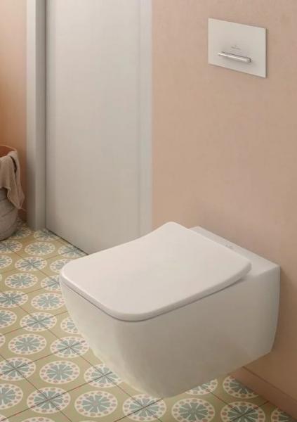 Villeroy & Boch Venticello Rimless v&aelig;gh&aelig;ngt toilet m/Ceramic+ - Hvid