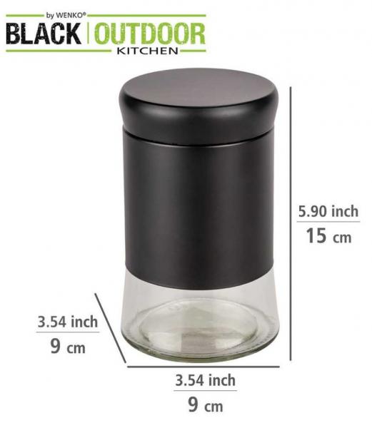 Wenko Boga krydderibeholder - 600 ml - Sort/klar Wenko Boga krydderibeholder - 600 ml - Sort/klar