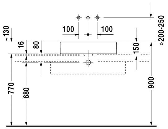 Duravit Vero 60 fritst&aring;ende bowlevask - Uden hanehul