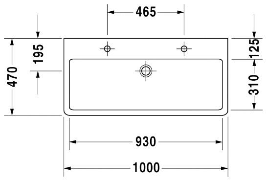 Duravit Vero 100 bowlevask op til v&aelig;g - Uden hanehul