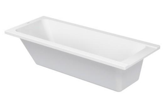 Duravit D-Code badekar t/indbygning - 170 x 75 - Afl&oslash;b i midten - 1 rygl&aelig;n