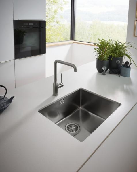 Grohe K700U rustfri st&aring;lvask - B&oslash;rstet Hard Graphite