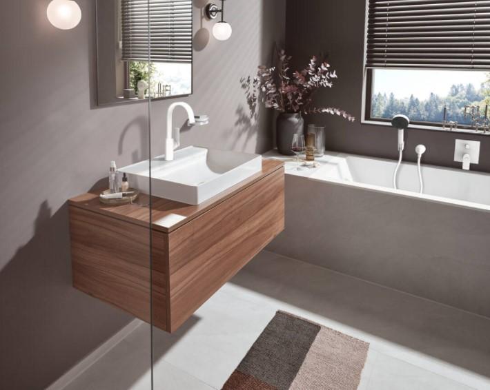 hansgrohe Vivenis 210 h&aring;ndvaskarmatur m/svingtud u/bundventil - Mat hvid