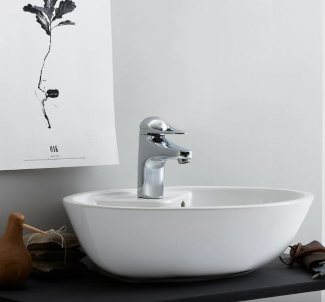 FM Mattsson 9000E II h&aring;ndvaskarmatur Eco m/push-open bundventil