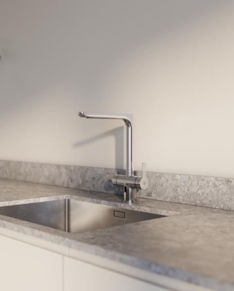 Gustavsberg Estetic Duo k&oslash;kkenarmatur m/sensor og Koldstart - Krom