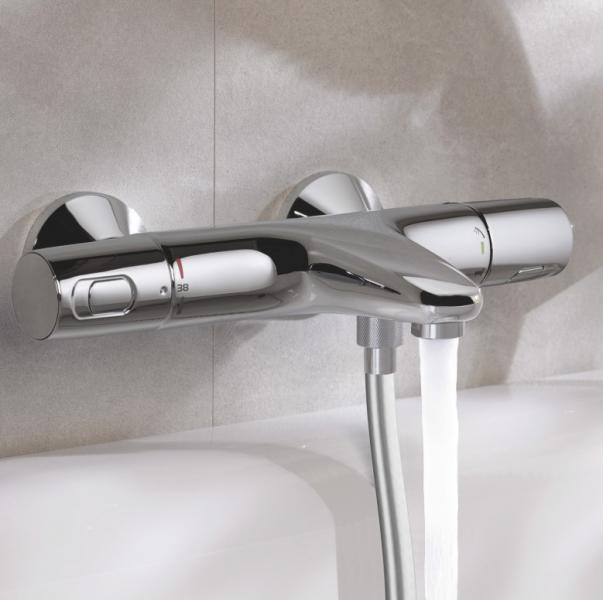 Grohe Precision Trend komplet badekararmatur m/SmartActive og termostat - Krom