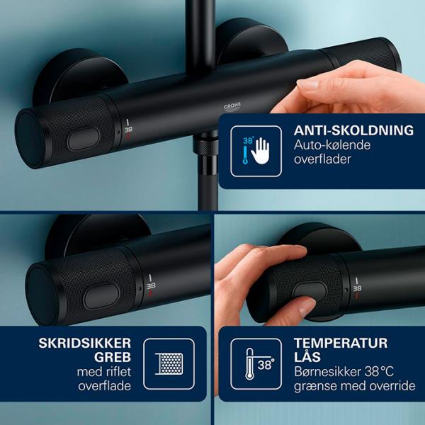 Grohe Precision Feel armatur til kar - Mat sort Grohe Precision Feel armatur til kar - Mat sort