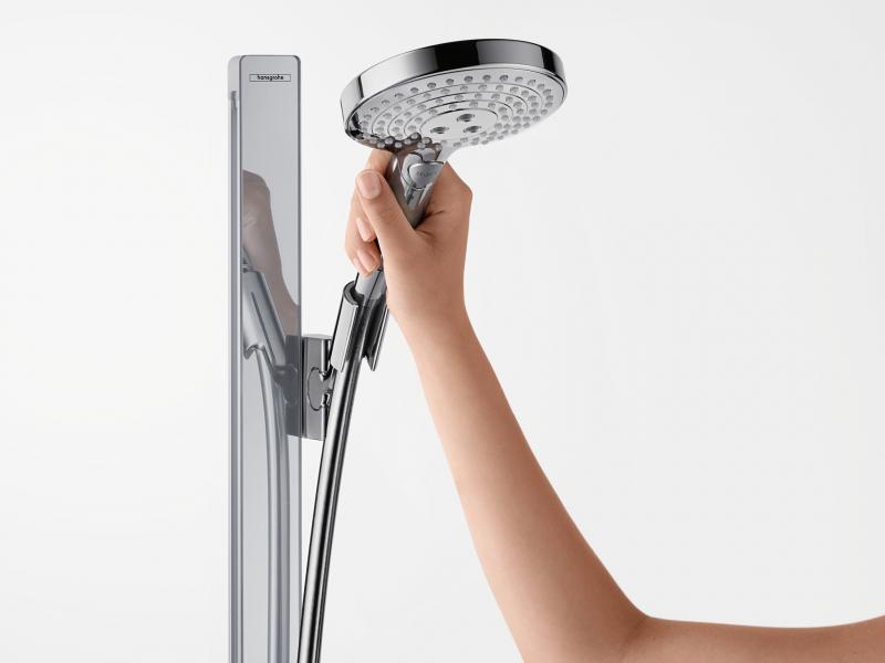 hansgrohe Raindance Select S Brusers&aelig;t 120 3jet m/bruserstang 90 cm og s&aelig;besk&aring;l - Hvid/krom