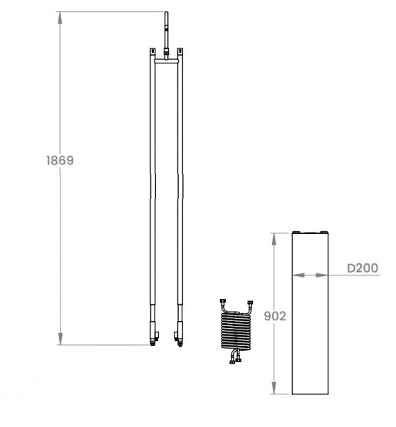 Frostline Eqi fritstående køkkenarmatur inkl. brønd - Rustfrit stål Frostline Eqi fritstående køkkenarmatur inkl. brønd - Rustfrit stål