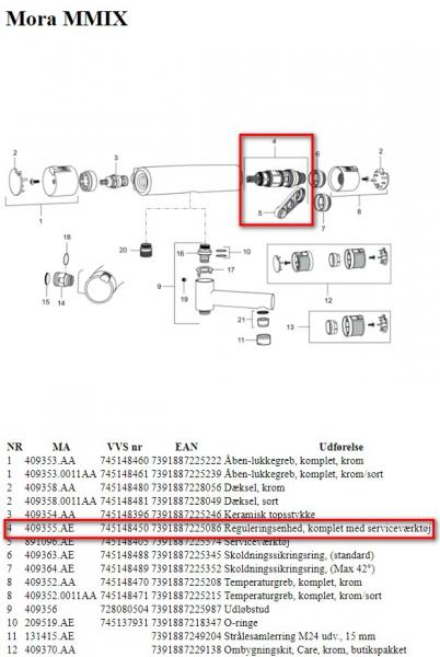 Mora Reguleringsenhed Term komplett Mora One/MMIX Mora Reguleringsenhed Term komplett Mora One/MMIX