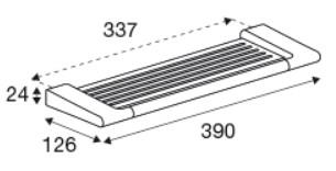 Pressalit Style hylde til bad - 39 cm - Børstet messing Pressalit Style hylde til bad - 39 cm - Børstet messing
