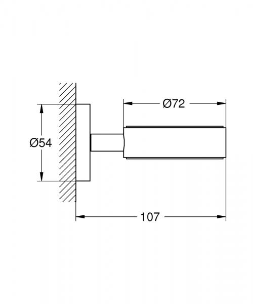 Grohe Essentials holder til glas, s&aelig;besk&aring;l eller dispenser - Poleret hard graphite