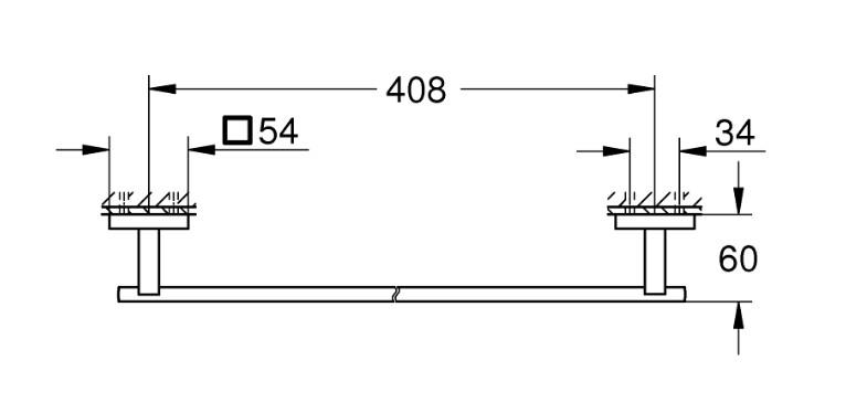 Grohe Start Cube h&aring;ndkl&aelig;destang - 450 mm - Supersteel