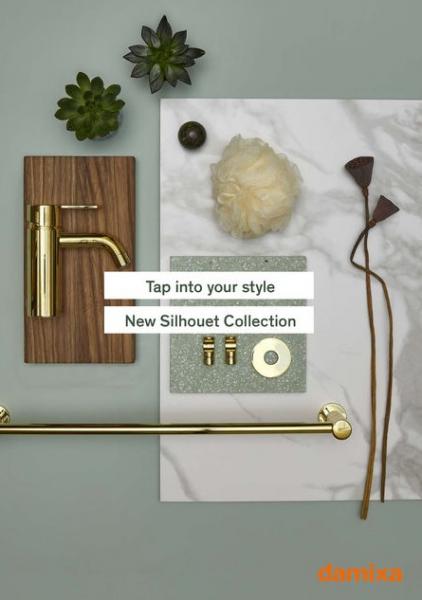 Damixa Silhouet dobbelt h&aring;ndkl&aelig;destang - 800 mm - Poleret messing